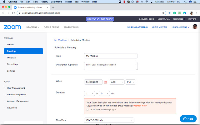 Gyde for Zoom  from Chrome web store to be run with OffiDocs Chromium online