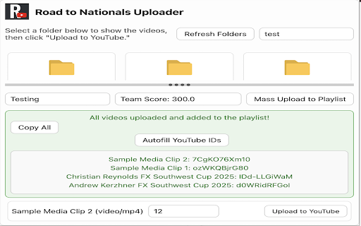 GymACT Road2Nationals Content Uploader  from Chrome web store to be run with OffiDocs Chromium online