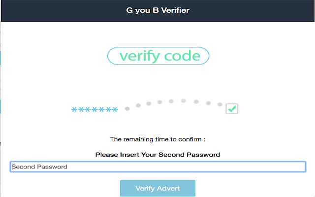 G you B Verifier  from Chrome web store to be run with OffiDocs Chromium online
