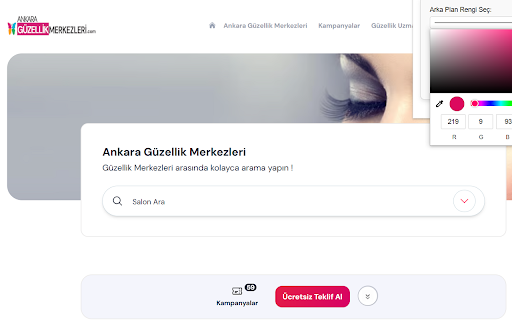 Güzellik Merkezi App  from Chrome web store to be run with OffiDocs Chromium online