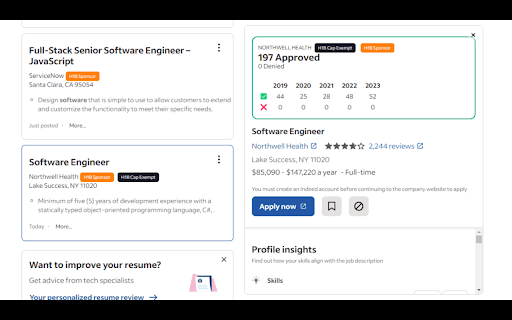 H1B Sponsor Checker  from Chrome web store to be run with OffiDocs Chromium online