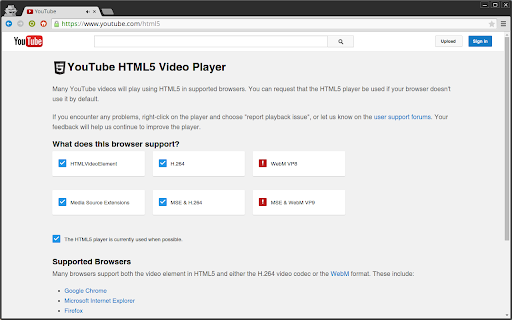 h264ify (V3)  from Chrome web store to be run with OffiDocs Chromium online