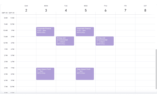 Haas Schedule Extractor  from Chrome web store to be run with OffiDocs Chromium online