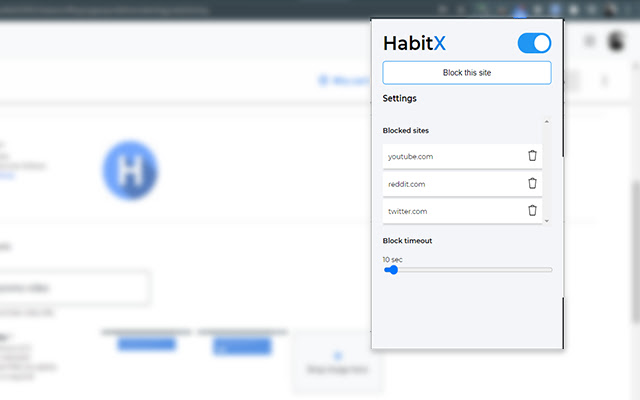 HabitX  from Chrome web store to be run with OffiDocs Chromium online