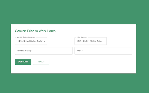 Hackaton Price Converter  from Chrome web store to be run with OffiDocs Chromium online