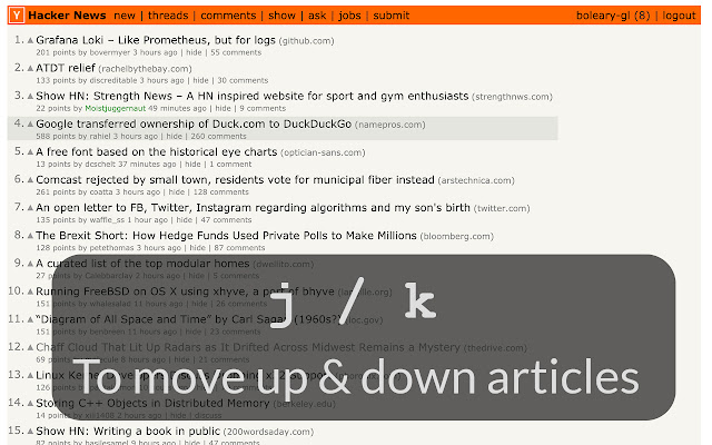 Hacker News Suite  from Chrome web store to be run with OffiDocs Chromium online