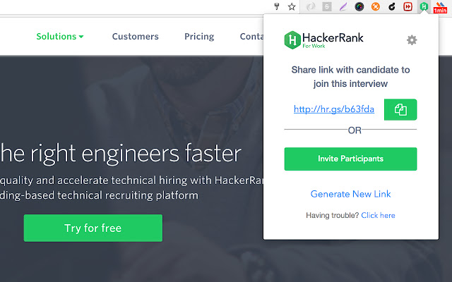 HackerRank Codepair  from Chrome web store to be run with OffiDocs Chromium online