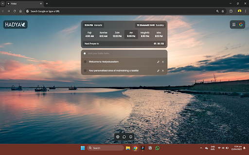 Hadya  from Chrome web store to be run with OffiDocs Chromium online