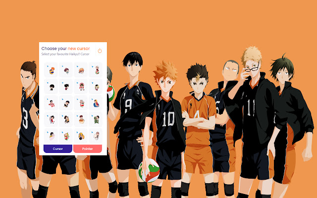 Haikyuu Cursor  from Chrome web store to be run with OffiDocs Chromium online