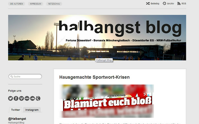 Halbangst Blog  from Chrome web store to be run with OffiDocs Chromium online