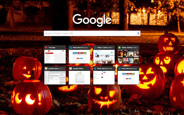 Tema Halloween HD din magazinul web Chrome va fi rulat cu OffiDocs Chromium online