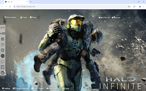 Halo Infinite Wallpaper  from Chrome web store to be run with OffiDocs Chromium online