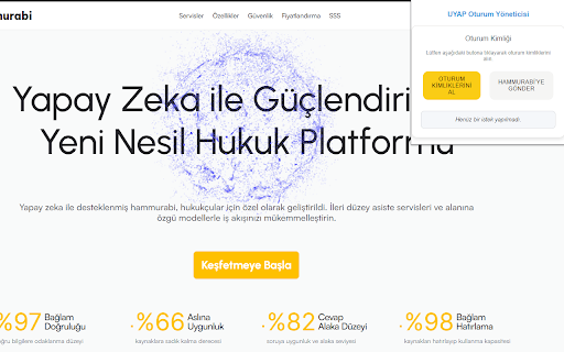 Hammurabi Uyap Entegrasyon Sağlayıcısı  from Chrome web store to be run with OffiDocs Chromium online