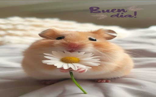 hamster holding flower wallpaper  from Chrome web store to be run with OffiDocs Chromium online