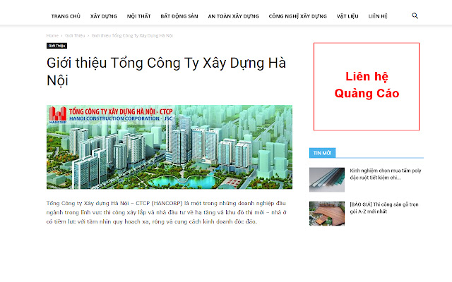 HANCORP Tổng Công Ty Xây Dựng Hà Nội  from Chrome web store to be run with OffiDocs Chromium online