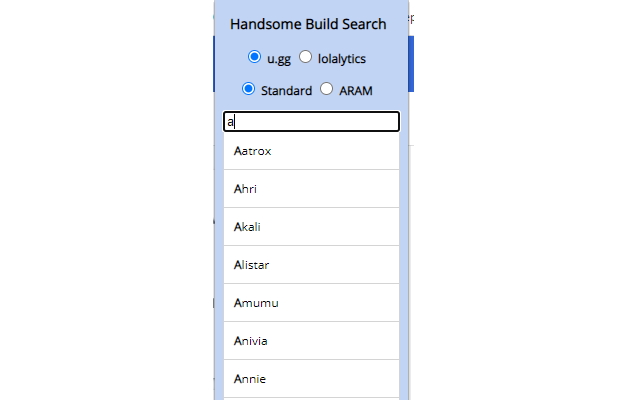 Handsome Build Search  from Chrome web store to be run with OffiDocs Chromium online