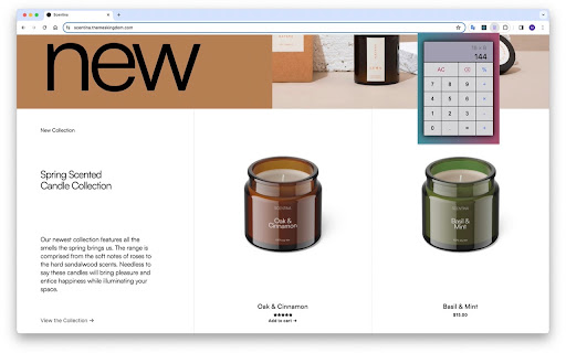 handyCalc  from Chrome web store to be run with OffiDocs Chromium online