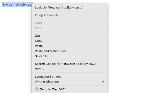 Handy ChatGPT Context  from Chrome web store to be run with OffiDocs Chromium online