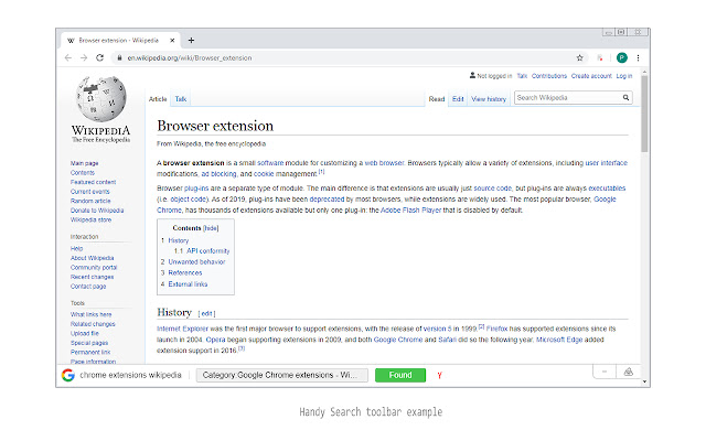 Handy Search  from Chrome web store to be run with OffiDocs Chromium online