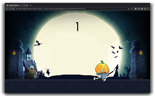 Happy Halloween HTML5 Game  from Chrome web store to be run with OffiDocs Chromium online