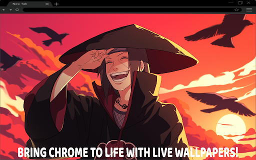 Happy Itachi Uchiha Red Naruto Live Wallpaper  from Chrome web store to be run with OffiDocs Chromium online