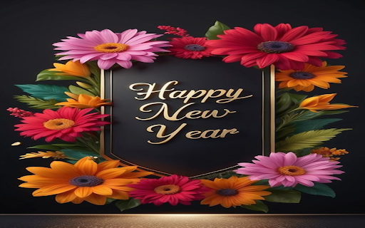 Happy new year wallpaper  from Chrome web store to be run with OffiDocs Chromium online