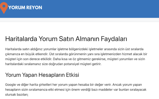 Haritalar Yorum Satın Al  from Chrome web store to be run with OffiDocs Chromium online