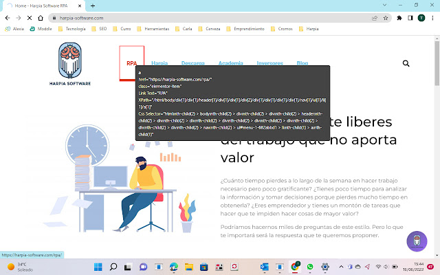 Harpia Web Spy Tool  from Chrome web store to be run with OffiDocs Chromium online