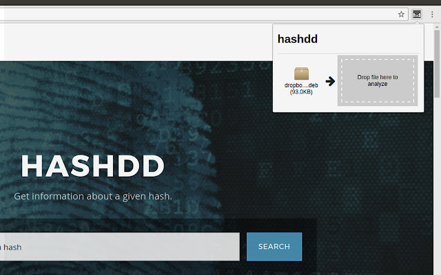 hashdd  from Chrome web store to be run with OffiDocs Chromium online