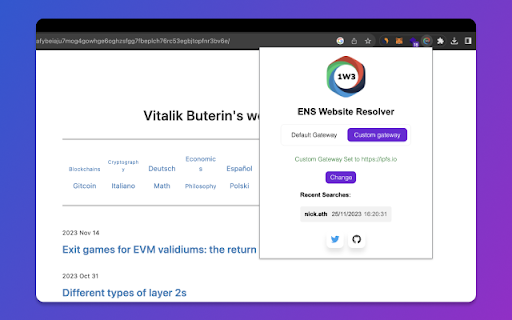 Hash Decentralized Gateway  from Chrome web store to be run with OffiDocs Chromium online