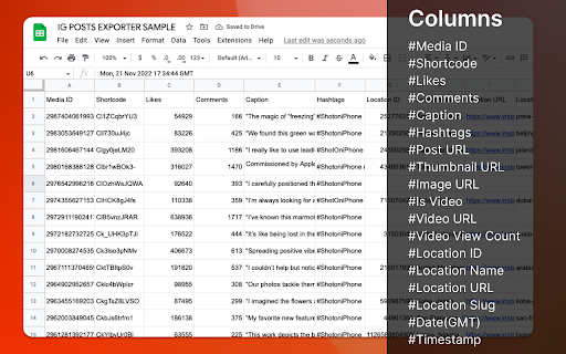 HashFox Export IG Hashtag  from Chrome web store to be run with OffiDocs Chromium online