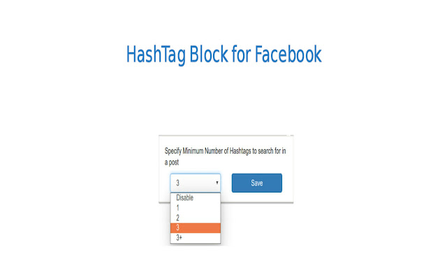 HashTag Block on Facebook  from Chrome web store to be run with OffiDocs Chromium online