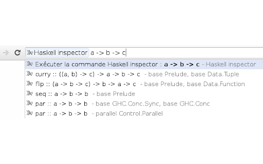 Haskell inspector  from Chrome web store to be run with OffiDocs Chromium online