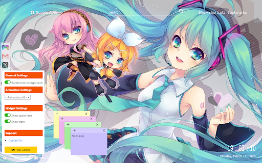 Hatsune Miku Chibi Wallpapers  from Chrome web store to be run with OffiDocs Chromium online