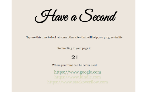 Have a Second Delayed Gratification  from Chrome web store to be run with OffiDocs Chromium online