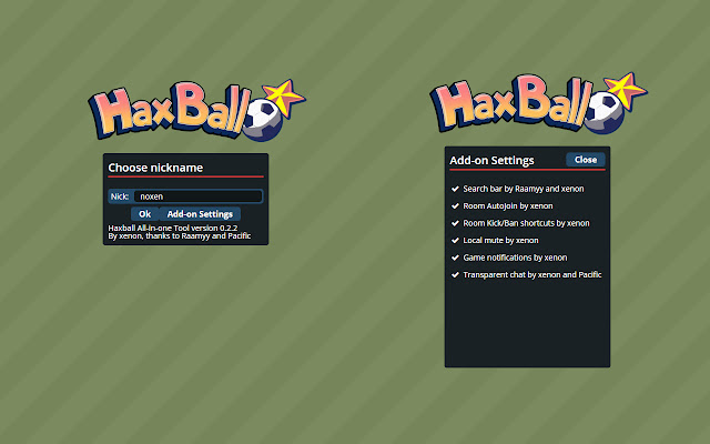 Haxball All in one Tool de la boutique en ligne Chrome à exécuter avec OffiDocs Chromium en ligne