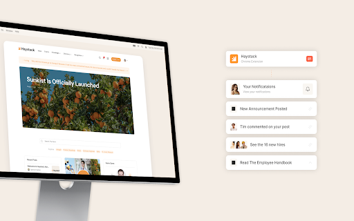 Haystack Intranet  from Chrome web store to be run with OffiDocs Chromium online