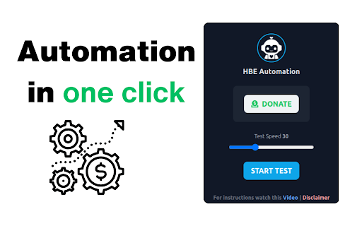 HBE Automation  from Chrome web store to be run with OffiDocs Chromium online