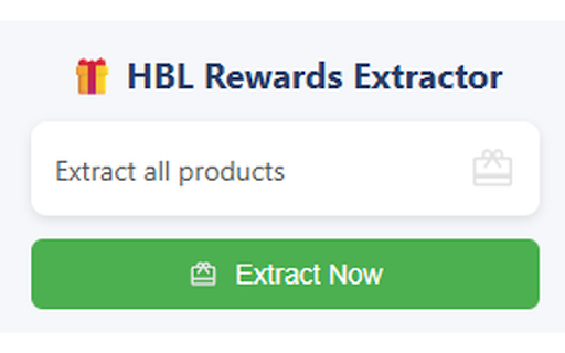 HBL Rewards Extractor  from Chrome web store to be run with OffiDocs Chromium online