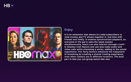 HBO Max Watch Party  from Chrome web store to be run with OffiDocs Chromium online
