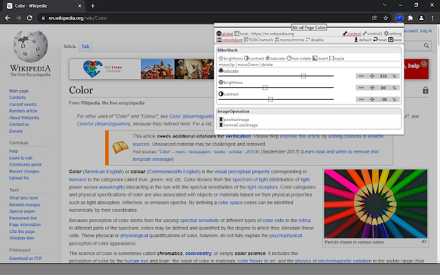 hb sd Page Color  from Chrome web store to be run with OffiDocs Chromium online