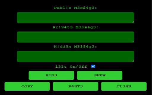 h!dd3n  from Chrome web store to be run with OffiDocs Chromium online