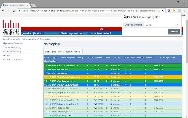 HDM Grade Highlighter  from Chrome web store to be run with OffiDocs Chromium online