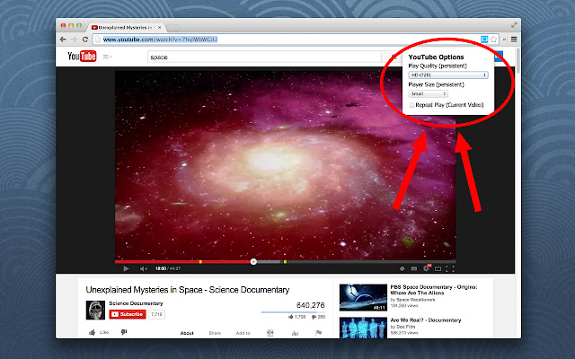 HD, Replay, Popout for YouTube™  from Chrome web store to be run with OffiDocs Chromium online