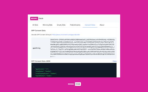 Header Bidding Inspector by BiddingStack  from Chrome web store to be run with OffiDocs Chromium online