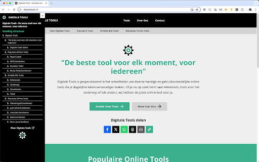 Heading structuur controleren  from Chrome web store to be run with OffiDocs Chromium online