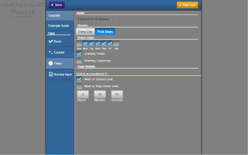 Healthy Habit Tracker  from Chrome web store to be run with OffiDocs Chromium online