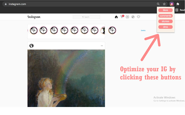HealthyInstagram  from Chrome web store to be run with OffiDocs Chromium online