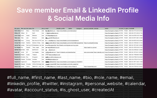 Heartbeat.Chat Members Export (Email Leads) from Chrome web store to be run with OffiDocs Chromium online Heartbeat.Chat Members Export (Email Leads) from Chrome web store to be run with OffiDocs Chromium online