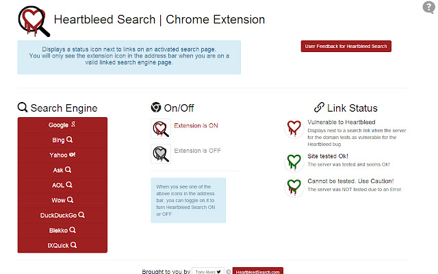 Heartbleed Search  from Chrome web store to be run with OffiDocs Chromium online